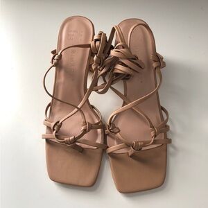 Primark Beige Strappy Sandals - Size 6